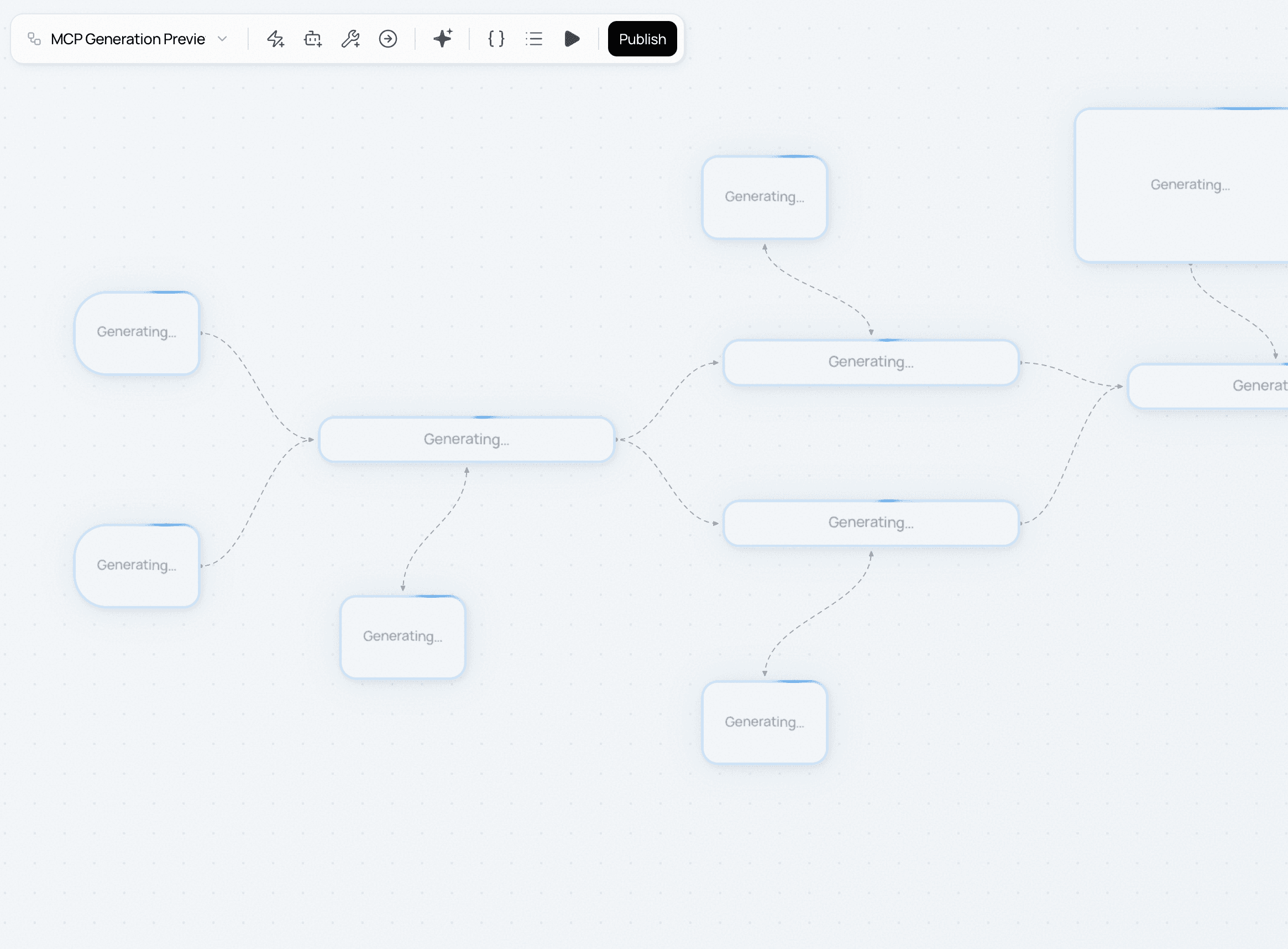 Agent workflow build canvas